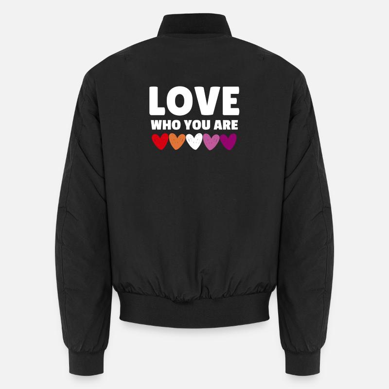 Lesbe. Liebe, wer du bist - Unisex Bomberjacke - Schwarz
