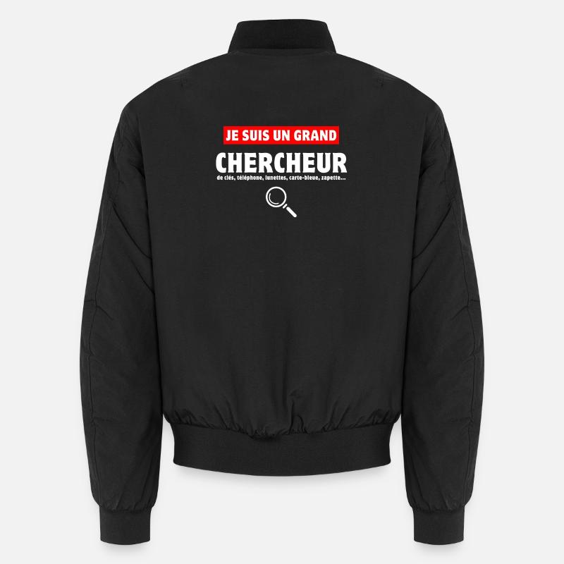 chercher, chercheur, perdre ses clés - Bomber unisexe - noir