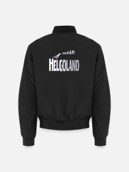 Helgoland Möwe & Moin Design - Unisex Bomberjacke - Schwarz