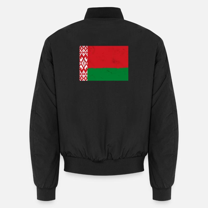 Flagge von Belarus Unisex Bomberjacke