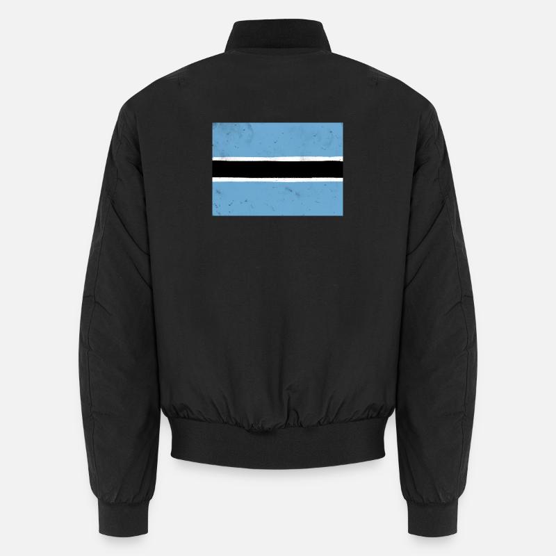 Flagge von Botswana - Unisex Bomberjacke - Schwarz