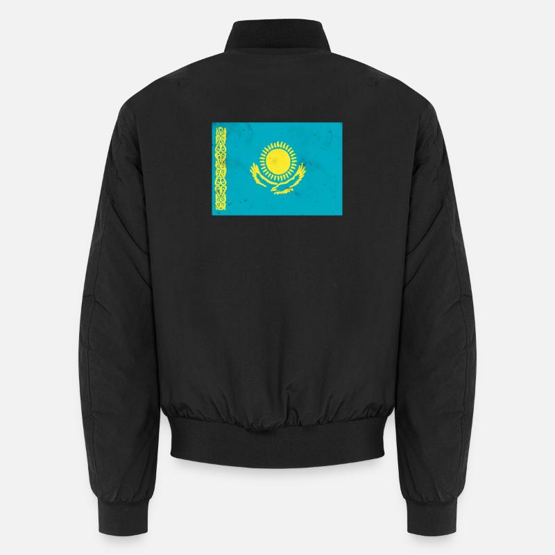 Flagge von Kasachstan Unisex Bomberjacke
