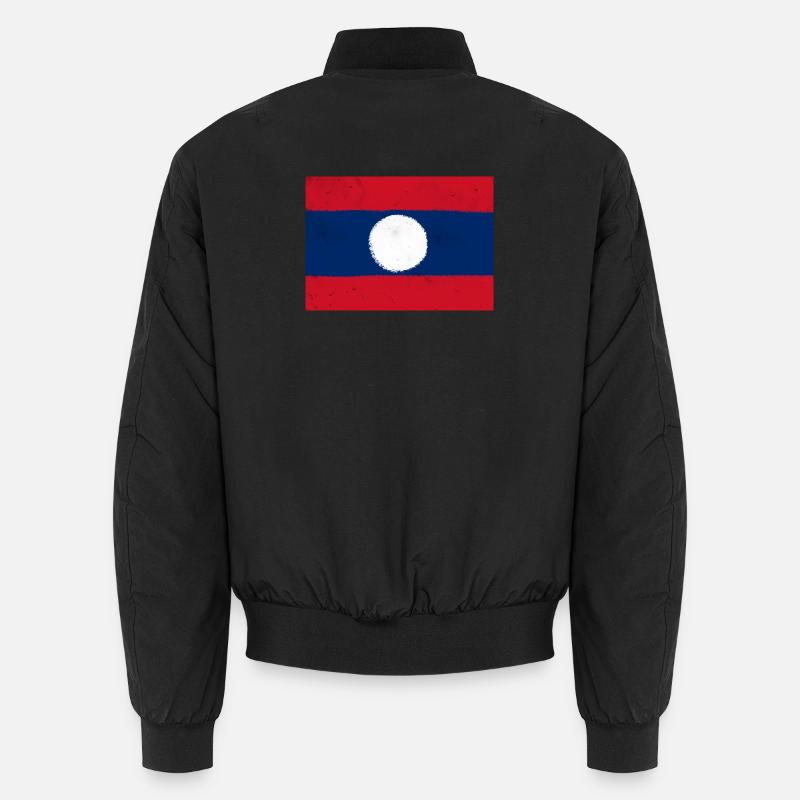 Flagge von Laos Unisex Bomberjacke