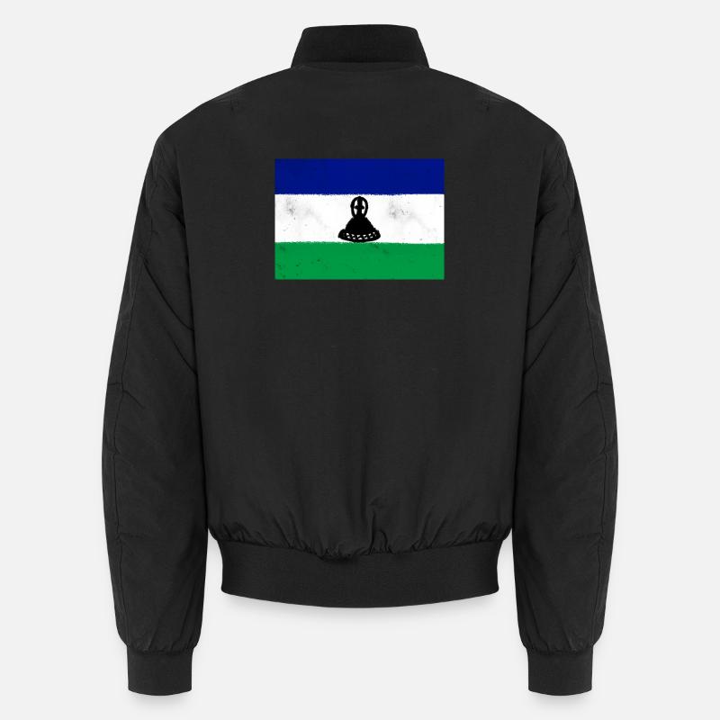 Drapeau du Lesotho - Bomber unisexe - noir