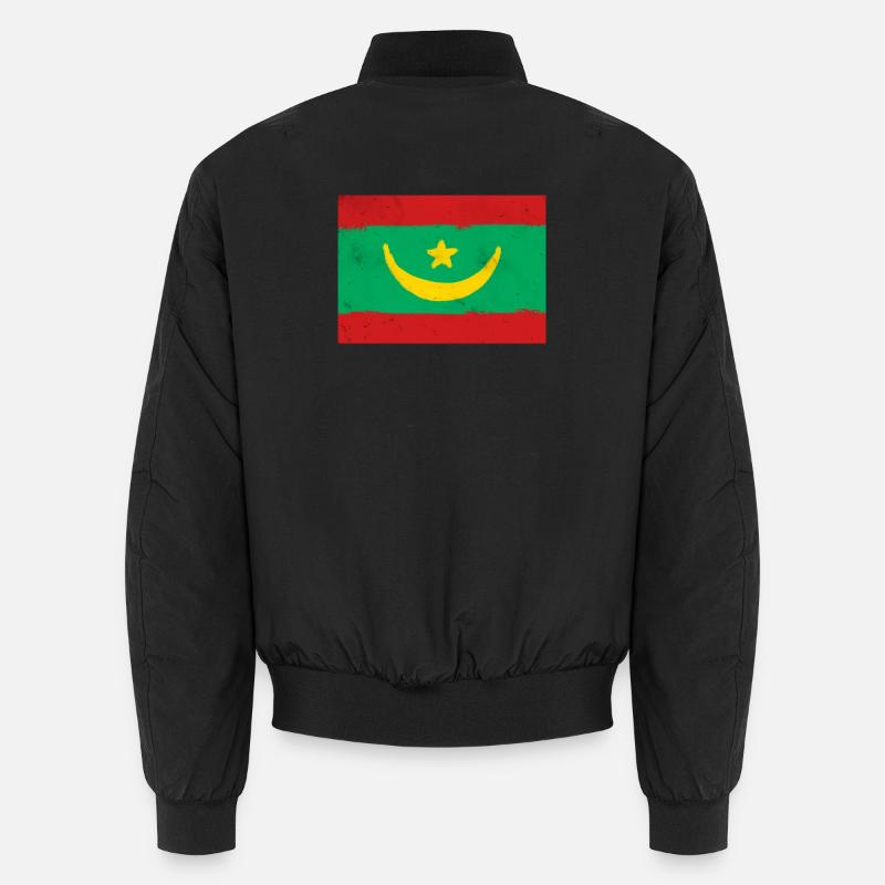 Flagge von Mauretanien - Unisex Bomberjacke - Schwarz