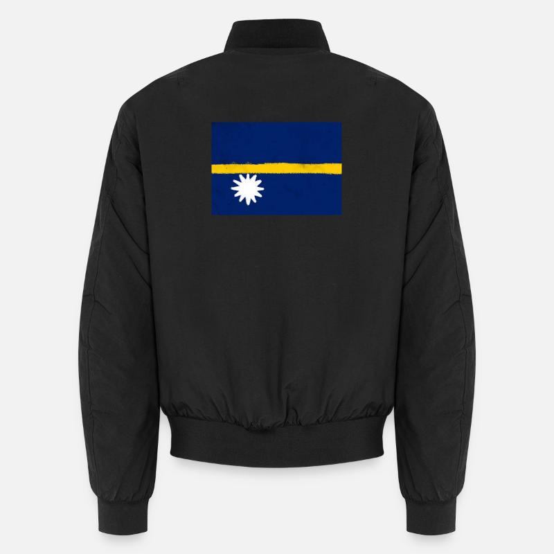 Flagge von Nauru - Unisex Bomberjacke - Schwarz