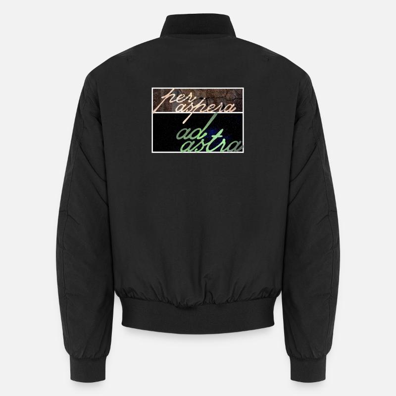 Per Aspera Ad Astra - Unisex bomberjakke - svart