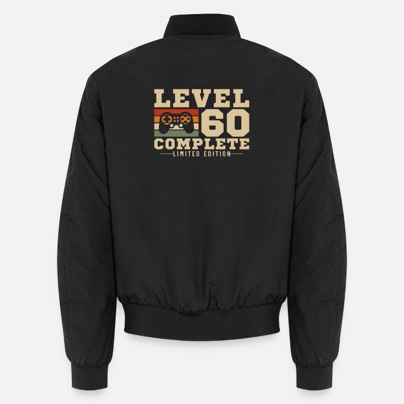 Stufe 60 abgeschlossen - Unisex Bomberjacke - Schwarz