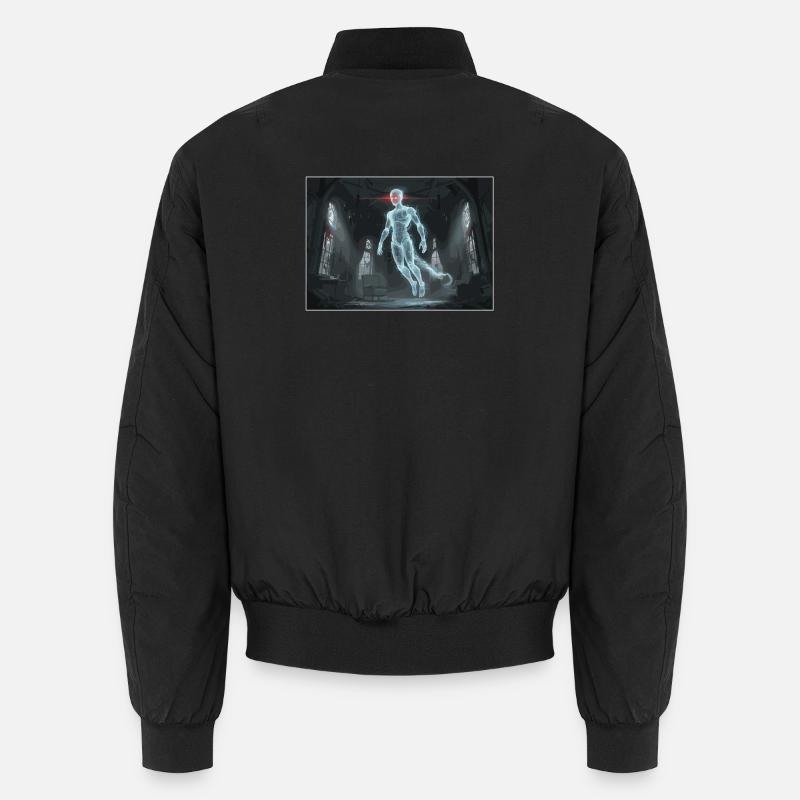 Digitaler Geist im Spukhaus Unisex Bomberjacke