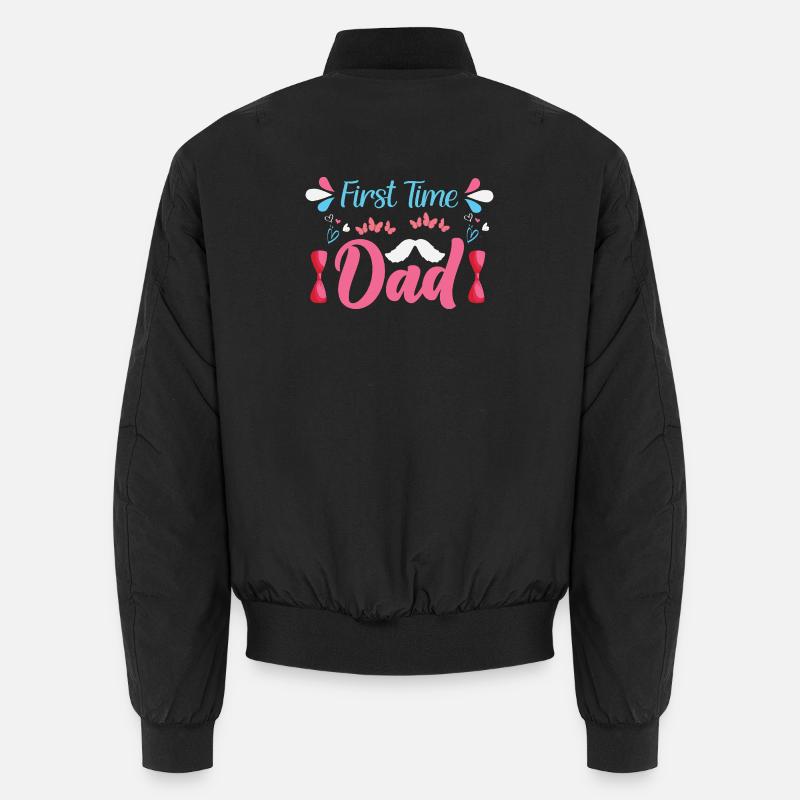 Expectant dad Father-to-be - Unisex Bomber Jacket - black