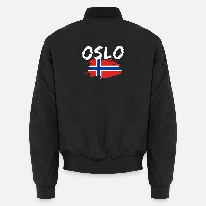 Oslo Norwegen - Unisex Bomberjacke - Schwarz
