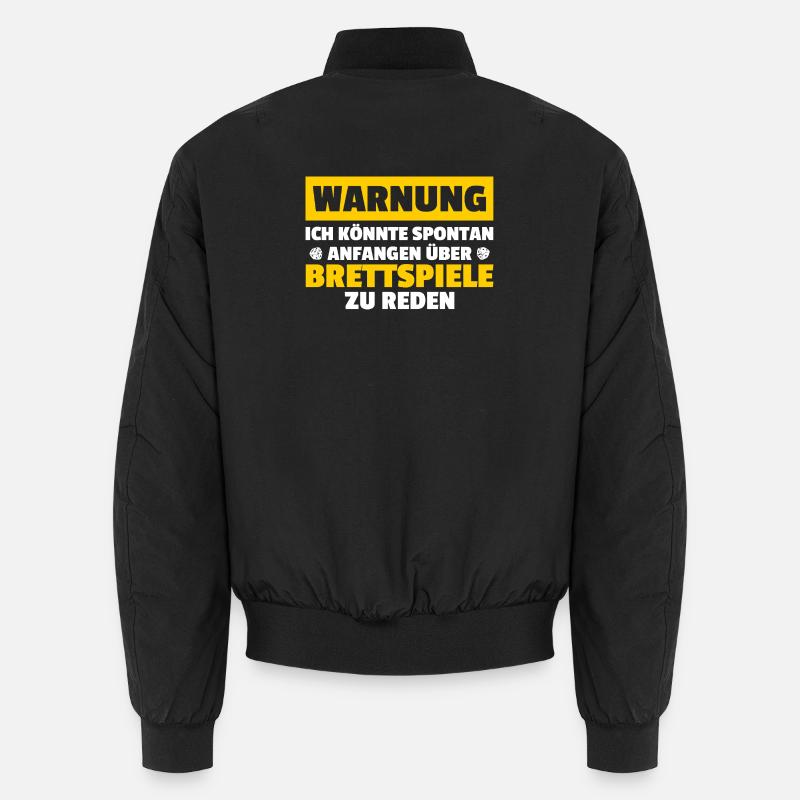 Warnung Gesellschaftsspiel Brettspiel Unisex Bomberjacke