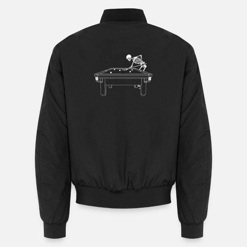 Skeleton spielt Snooker Unisex Bomberjacke