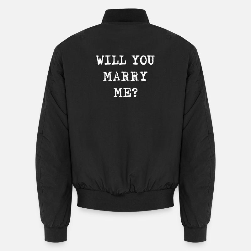 Willy You Marry Me? Funny Proposal Design Unisex Bomber Jacket