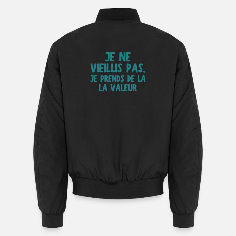 Ich nehme Werthumor - Unisex Bomberjacke - Schwarz