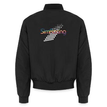 SimRacing Gradient Logo - Bomber unisexe - noir - Dos - AI Model Male 185 light (185cm)