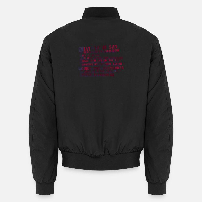Relentless Resolve Typography - Unisex Bomber Jacket - black