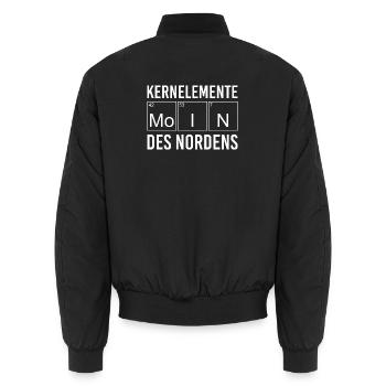 Éléments centraux du nord de l’Allemagne - Bomber unisexe - noir - Dos - AI Model Male 185 light (185cm)