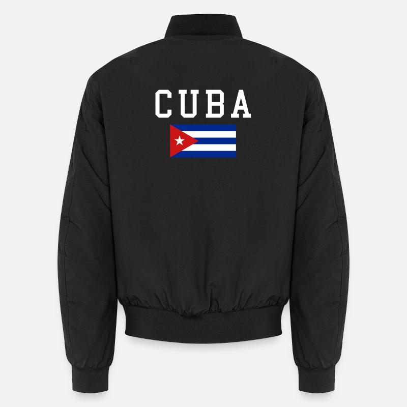 Cuba Flag - Unisex Bomber Jacket - black