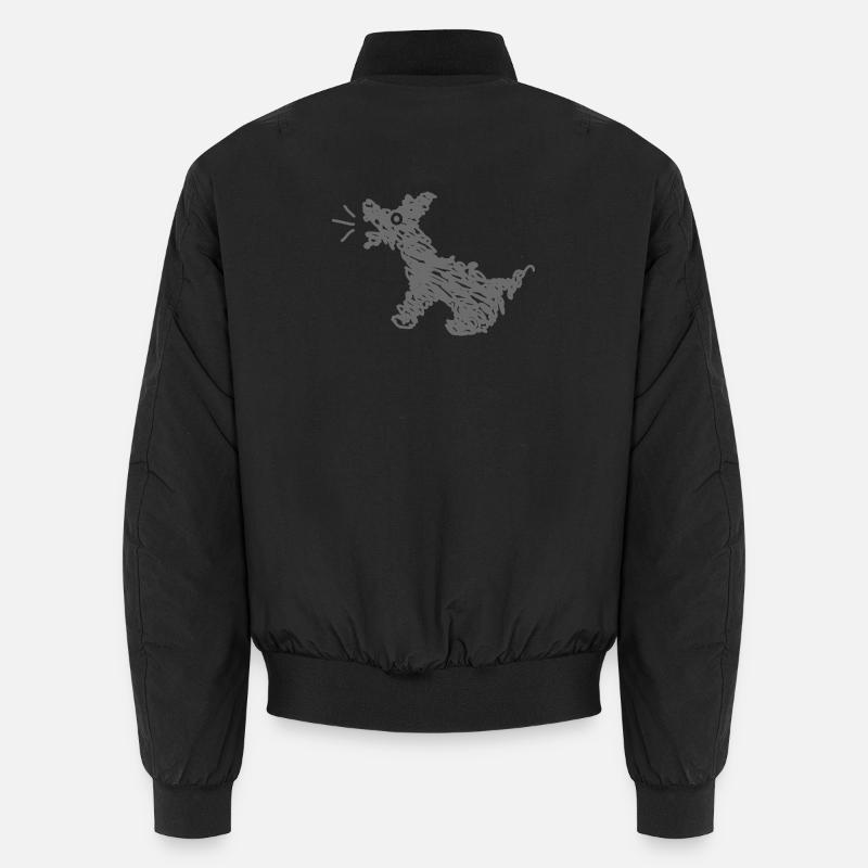 Lustiger bellender Hund - Unisex Bomberjacke - Schwarz