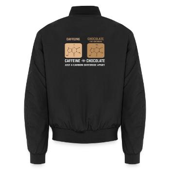 Chemie Wissenschaft Physik Labor Strukturformel - Unisex Bomberjacke - Schwarz - Hinten - AI Model Male 185 light (185cm)