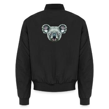 Koala Bear Australia Koala Bear Cute Koala Bears - Unisex Bomber Jacket - black - Back - AI Model Male 185 light (185cm)