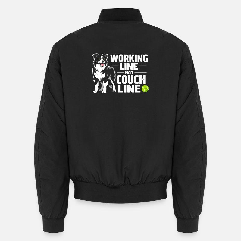 Arbeitslinie statt Sofa | Border Collie Unisex Bomberjacke