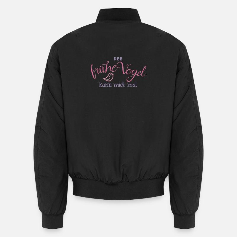 Der frühe Vogel kann mich mal - Unisex Bomberjacke - Schwarz