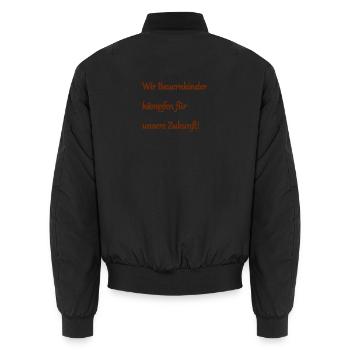 Wir Bauernkinder Zukunftskampf - Unisex Bomberjacke - Schwarz - Hinten - AI Model Male 185 light (185cm)