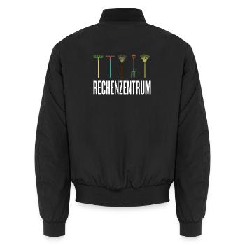 Rechenzentrum Gärtner Garten Gartenarbeit - Unisex Bomberjacke - Schwarz - Hinten - AI Model Male 185 light (185cm)