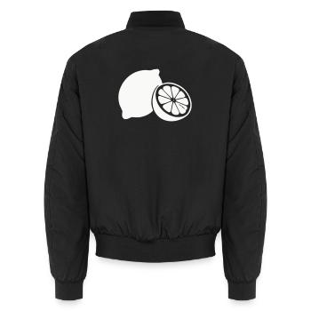 Zitrus-Silhouette Zitronen - Unisex Bomberjacke - Schwarz - Hinten - AI Model Male 185 light (185cm)