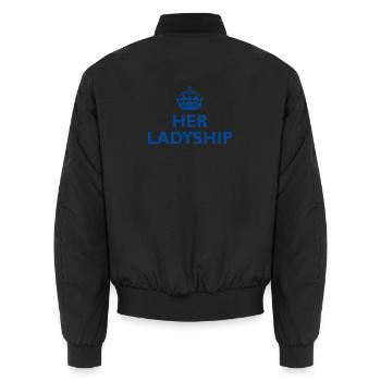 Ihre Ladyship – ein Design für elegante Damen - Unisex Bomberjacke - Schwarz - Hinten - AI Model Male 185 light (185cm)