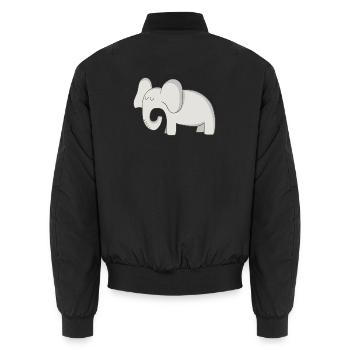 Elefant - Unisex Bomberjacke - Schwarz - Hinten - AI Model Male 185 light (185cm)