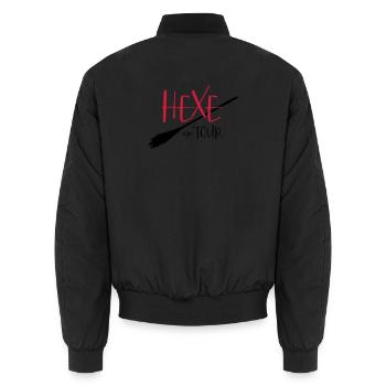 Hexe on tour - Party, Fasching, Halloween - Unisex Bomberjacke - Schwarz - Hinten - AI Model Male 185 light (185cm)