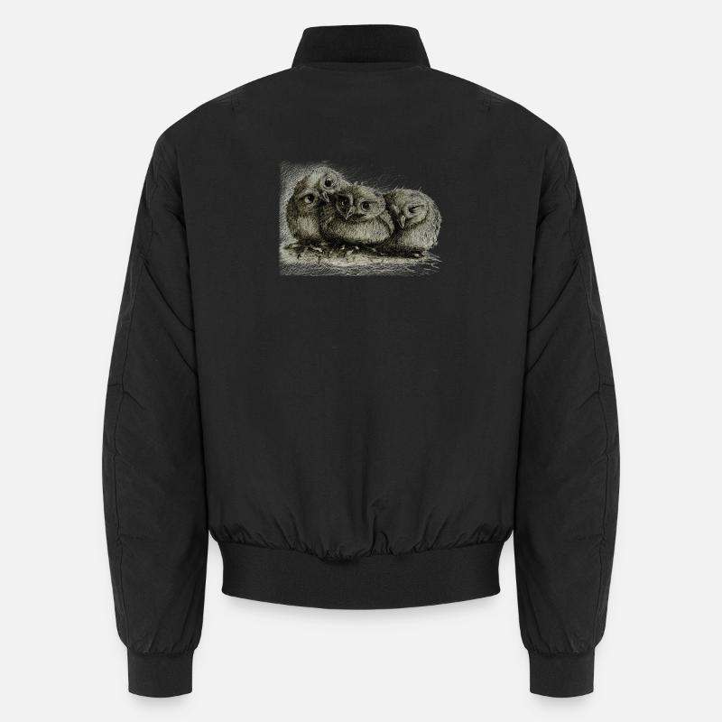 three young owls Unisex Bomber Jacket