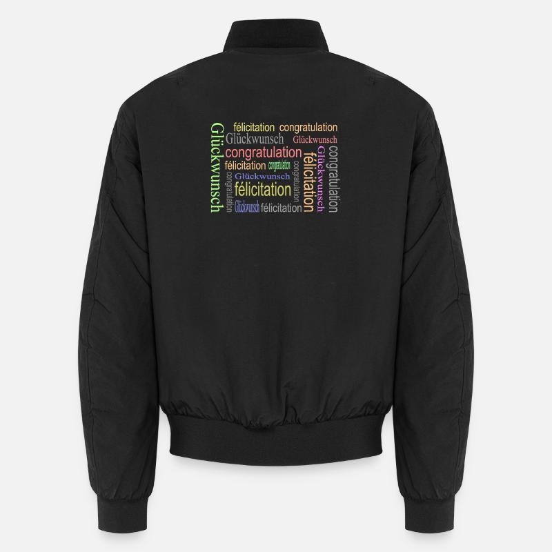 félicitation - Bomber unisexe - noir
