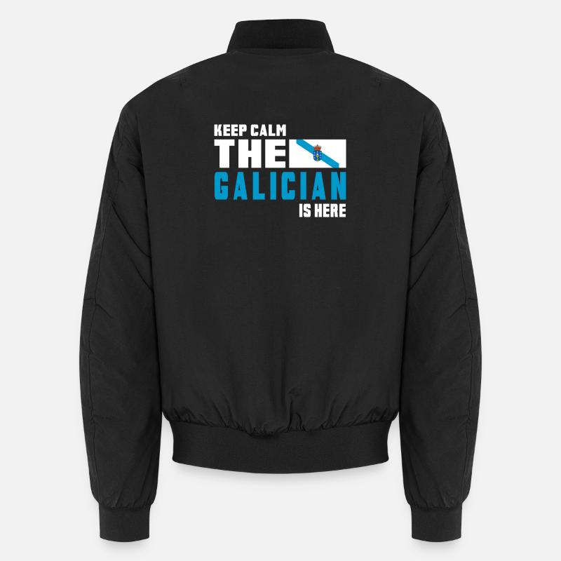 Drapeaux de Galice Keep Calm Bomber unisexe