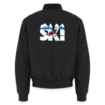 SKI - Bomber unisexe - noir - Dos - AI Model Male 185 light (185cm)