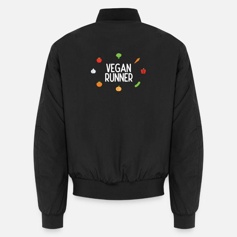 Coureur végétalien - Bomber unisexe - noir