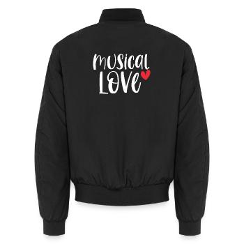 Musical Love Theater Drama Broadway Gift - Bomber unisexe - noir - Dos - AI Model Male 185 light (185cm)