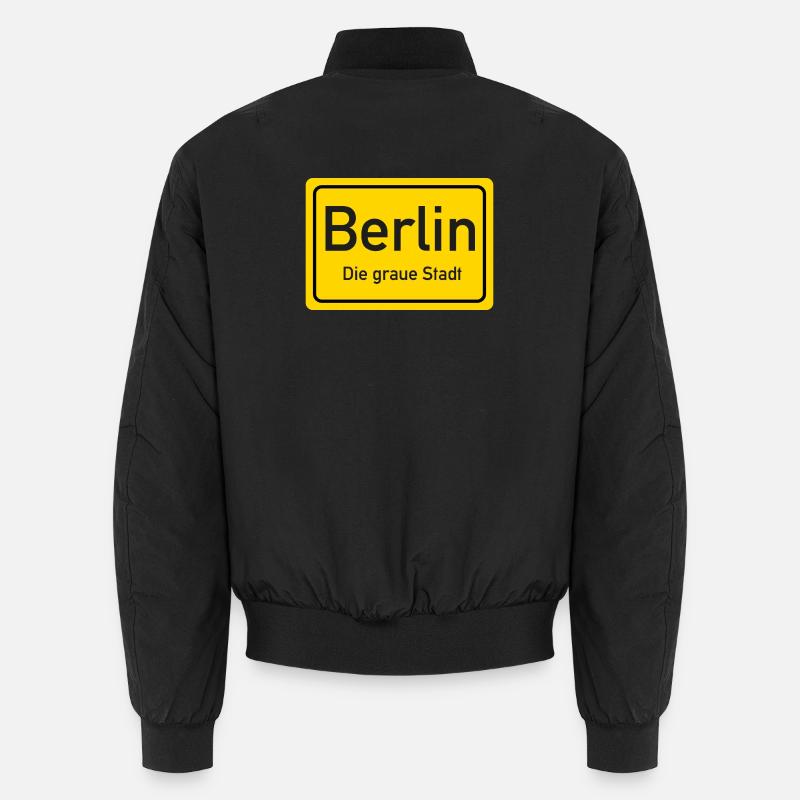 Berliner Ortsschild Deutschland - Unisex Bomberjacke - Schwarz