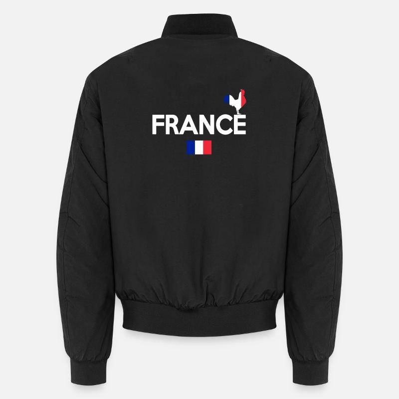 FRANCE - Unisex Bomber Jacket - black