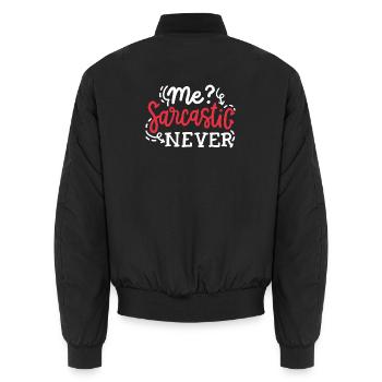 sarkastisch lustig Sarkasmus - Unisex Bomberjacke - Schwarz - Hinten - AI Model Male 185 light (185cm)