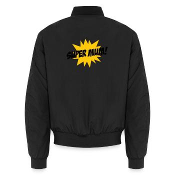 Super Mom - Muttertag - Unisex Bomberjacke - Schwarz - Hinten - AI Model Male 185 light (185cm)