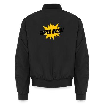 Super Mom - Muttertag - Unisex Bomberjacke - Schwarz - Hinten - AI Model Male 185 light (185cm)