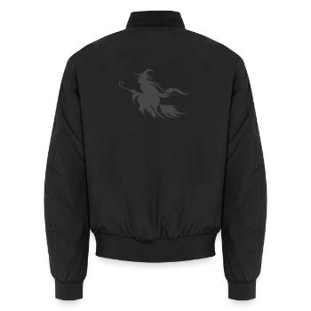 hesen silhouetten, halloween outfit - Unisex Bomberjacke - Schwarz - Hinten - AI Model Male 185 light (185cm)