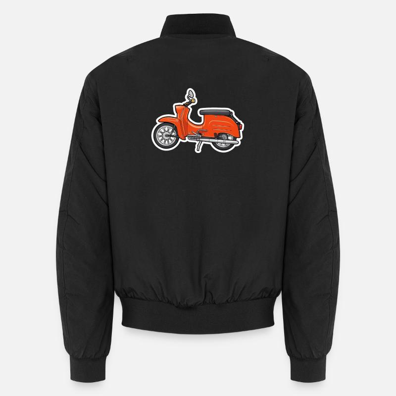Retro Orange Simson Swallow Design Unisex Bomber Jacket
