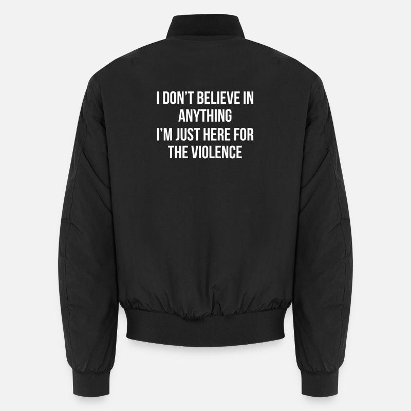 Schwarzweiß Textstatement  Unisex Bomberjacke