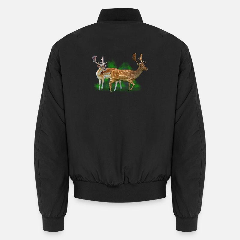 Cerfs dans le bruissement de la forêt Bomber unisexe
