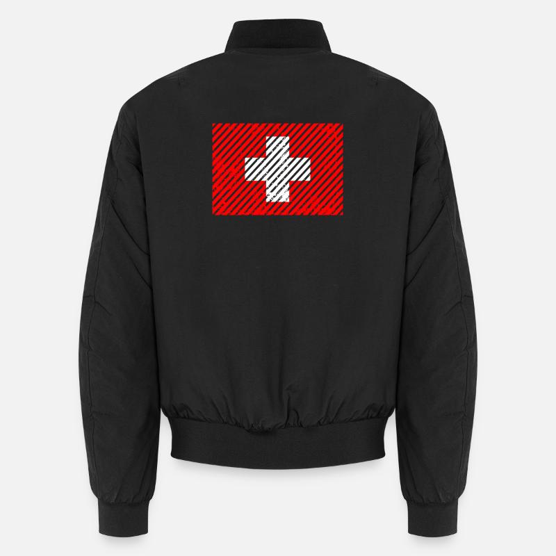 Drapeau suisse rétro Bomber unisexe